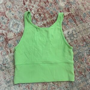 Lime Green Ribbed Tank Top